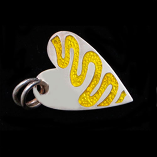 Imagen colgante plata esmalte diseño